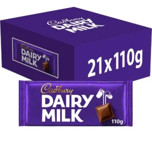 Cadbury Dairy Milk Chocolate Bar 110g (Box of 21)